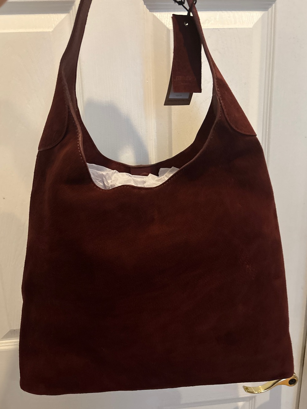Margot New York Suede Leather Shoulder Bag - Picture 4 of 7